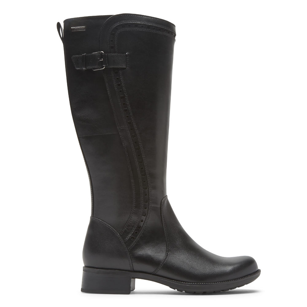 Botas Rockport Mulher Pretas - Copley Waterproof Tall - 20931YFAI